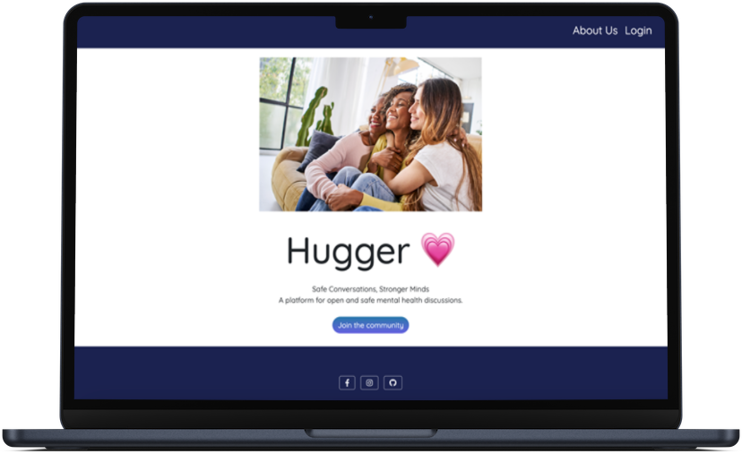 hugger landing page image